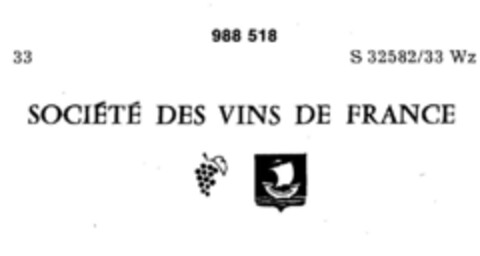 SOCIETE DES VINS DE FRANCE Logo (DPMA, 18.11.1978)