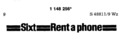 Sixt Rent a phone Logo (DPMA, 26.07.1989)