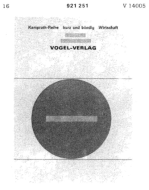 Kamprath-Reihe kurz und bündig Wirtschaft Logo (DPMA, 19.05.1973)