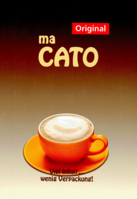 Original ma CATO Viel Inhalt ... wenig Verpackung! Logo (DPMA, 23.01.2001)