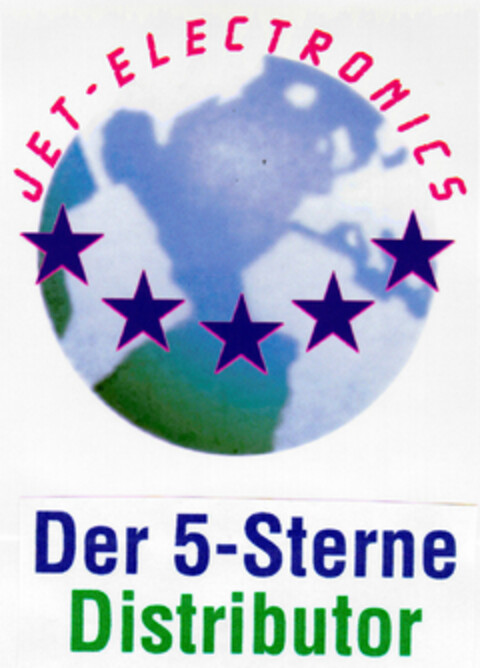 JET-ELECTRONICS Der 5-Sterne Distributor Logo (DPMA, 03/29/2001)