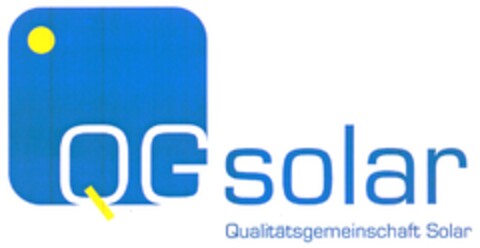 QG solar Qualitätsgemeinschaft Solar Logo (DPMA, 03/06/2008)