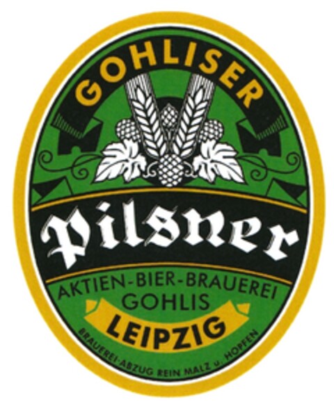 GOHLISER Pilsner LEIPZIG Logo (DPMA, 09/06/2010)