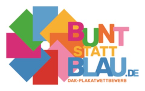 BUNT STATT BLAU.DE DAK-PLAKATWETTBEWERB Logo (DPMA, 19.06.2019)