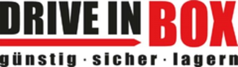 DRIVE IN BOX günstig · sicher · lagern Logo (DPMA, 02.02.2022)