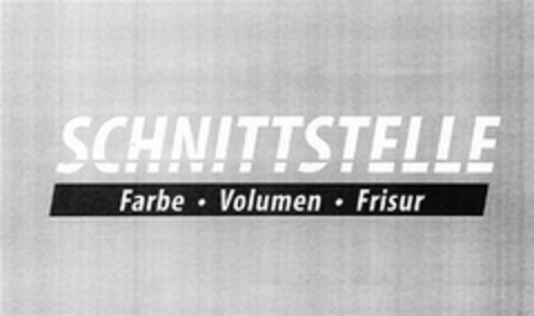 SCHNITTSTELLE Farbe Volumen Frisur Logo (DPMA, 24.03.2006)