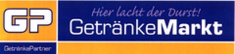 GP GetränkePartner Hier lacht der Durst! GetränkeMarkt Logo (DPMA, 08.11.2007)