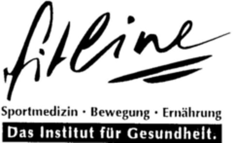 fitline Sportmedizin . Bewegung . Ernährung Das Institut für Gesundheit. Logo (DPMA, 18.02.1997)