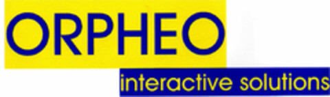 ORPHEO interactive solutions Logo (DPMA, 11/06/1997)