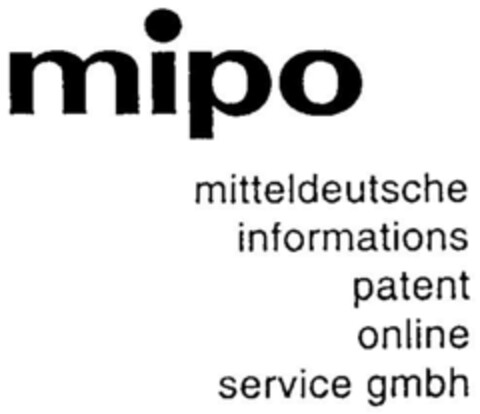 mipo mitteldeutsche informations patent online service gmbh Logo (DPMA, 07/08/1998)