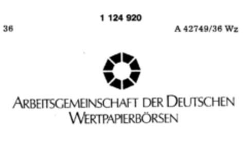 ARBEITSGEMEINSCHAFT DER DEUTSCHEN WERTPAPIERBÖRSEN Logo (DPMA, 02.04.1987)