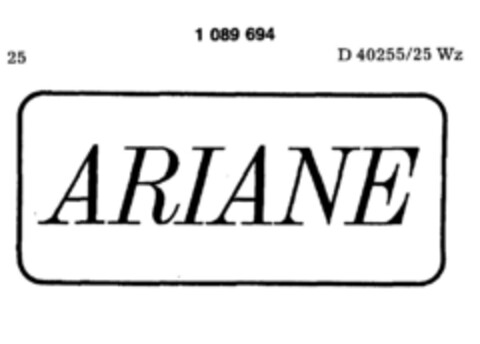 ARIANE Logo (DPMA, 10/18/1984)