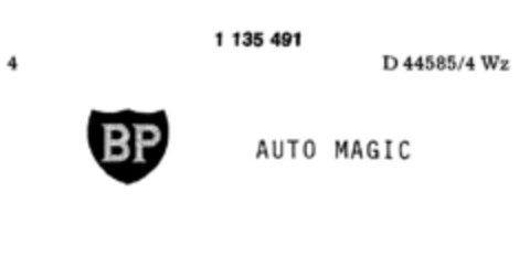 BP AUTO MAGIC Logo (DPMA, 23.04.1988)