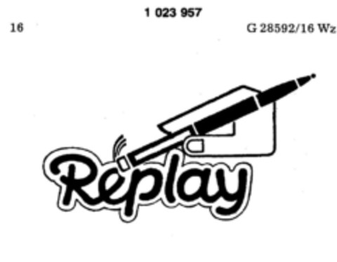 Replay Logo (DPMA, 04.03.1981)