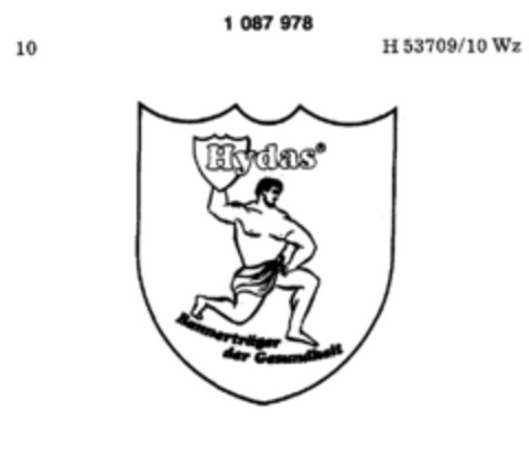 Hydas Bannerträger der Gesundheit Logo (DPMA, 24.01.1985)