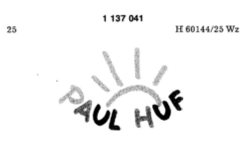 PAUL HUF Logo (DPMA, 09/01/1988)