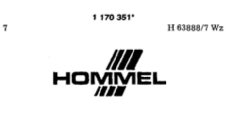 HOMMEL Logo (DPMA, 21.07.1990)