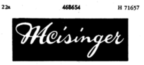 Meisinger Logo (DPMA, 11.06.1934)