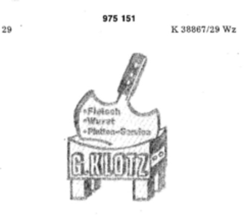 G. KLOTZ Logo (DPMA, 09/15/1977)