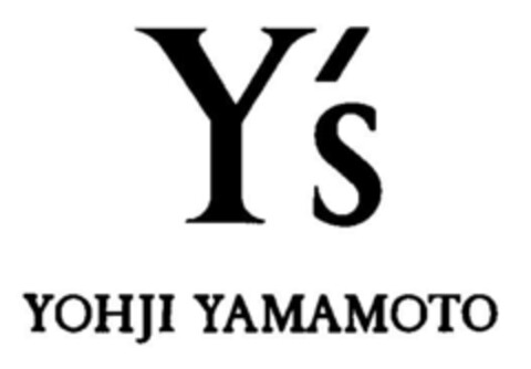 Y's YOHJI YAMAMOTO Logo (DPMA, 06.11.1991)