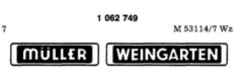 MÜLLER WEINGARTEN Logo (DPMA, 06/09/1983)