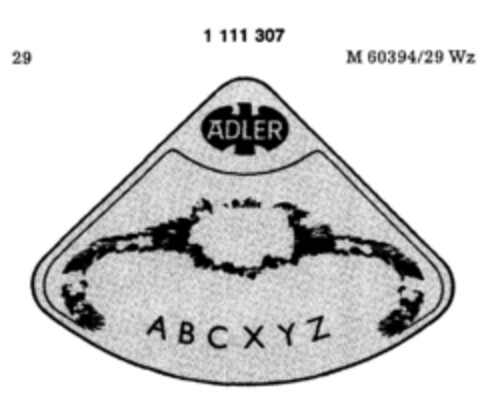 ADLER A B C X Y Z Logo (DPMA, 25.03.1987)