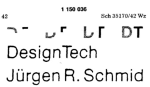 DesignTech Jürgen R. Schmid Logo (DPMA, 18.03.1989)