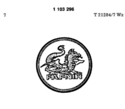 FAFNIR Logo (DPMA, 21.08.1981)