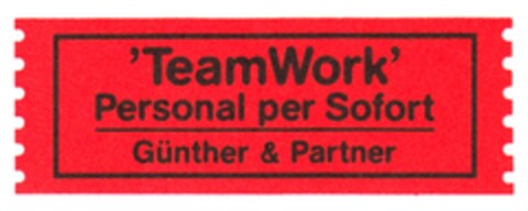 'TeamWork' Personal per Sofort Logo (DPMA, 04/11/1990)