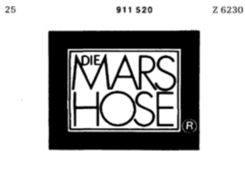 DIE MARS HOSE Logo (DPMA, 30.05.1972)