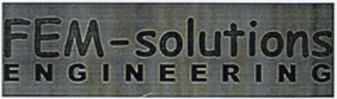FEM-solutions ENGINEERING Logo (DPMA, 13.10.2000)