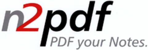 n2pdf PDF your Notes. Logo (DPMA, 22.10.2003)