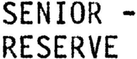 SENIOR-RESERVE Logo (DPMA, 26.01.1996)