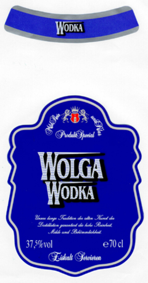 WOLGA WODKA Logo (DPMA, 17.12.1998)