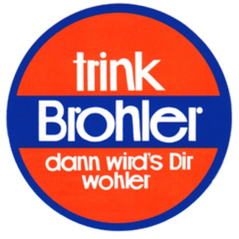 trink Brohler dann wird's Dir wohler Logo (DPMA, 17.09.1975)