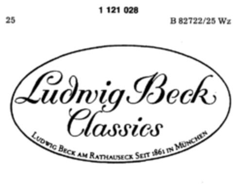 Ludwig Beck Classics Logo (DPMA, 17.09.1987)