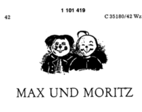 MAX UND MORITZ Logo (DPMA, 15.05.1986)