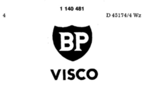 BP VISCO Logo (DPMA, 09.09.1988)