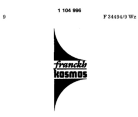 franckh kosmos Logo (DPMA, 06/20/1986)