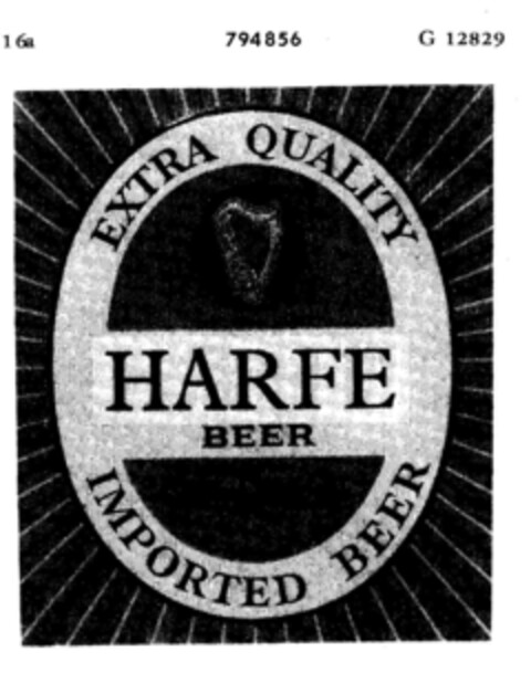 HARFE BEER Logo (DPMA, 17.10.1963)