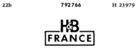 H&B FRANCE Logo (DPMA, 26.10.1963)