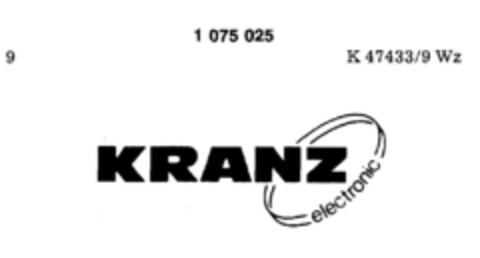 KRANZ electronic Logo (DPMA, 14.08.1984)