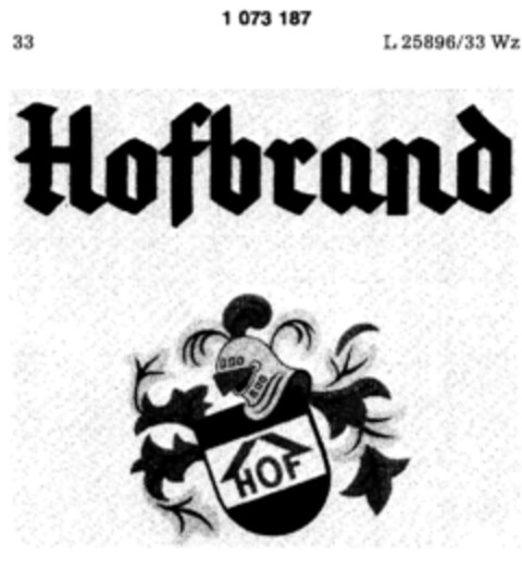 Hofbrand HOF Logo (DPMA, 07/28/1982)