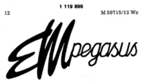 EM pegasus Logo (DPMA, 29.11.1986)