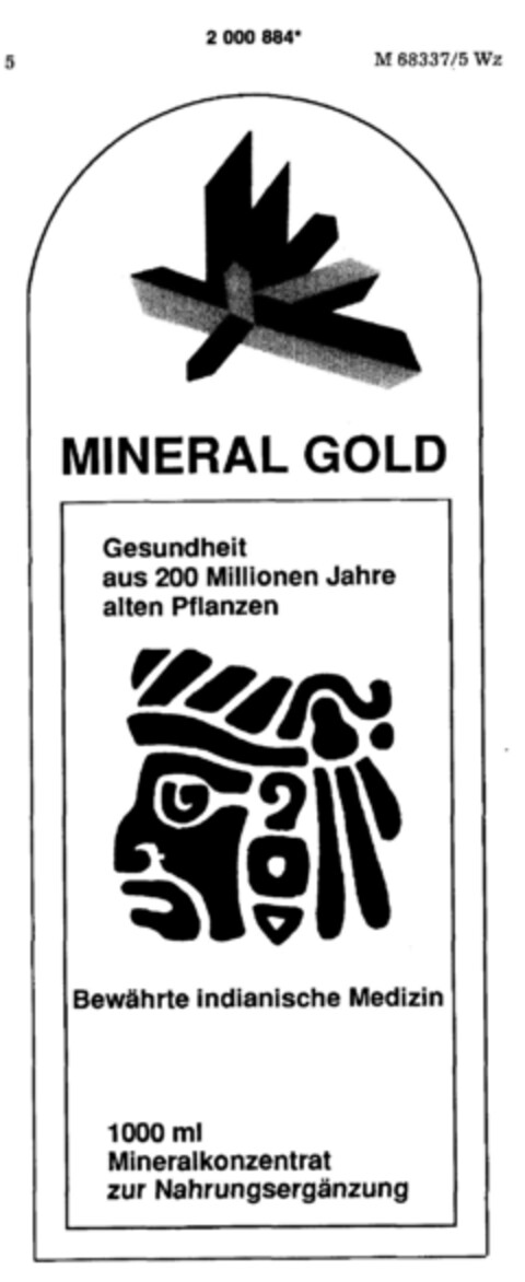 MINERAL GOLD Logo (DPMA, 06.10.1990)