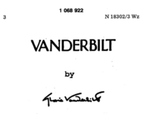 VANDERBILT by Gloria Vanderbilt Logo (DPMA, 06.09.1982)