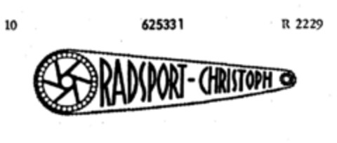 RADSPORT-CHRISTOPH Logo (DPMA, 25.07.1951)