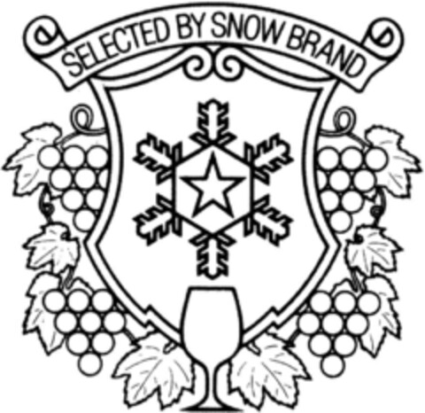 SELECTED BY SNOW BRAND Logo (DPMA, 18.09.1990)