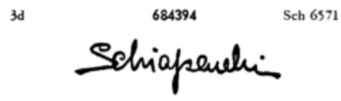 Schiaparelli Logo (DPMA, 03.09.1954)