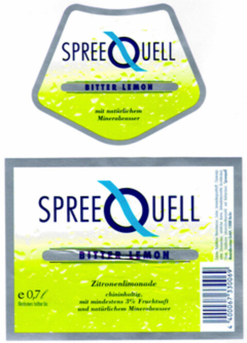 SPREE QUELL BITTER LEMON Logo (DPMA, 02.10.1998)